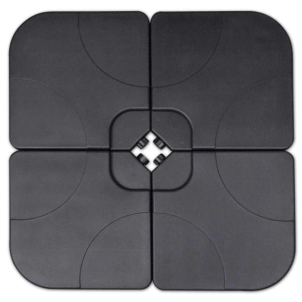 Ombrellone con Base Portatile 2,7x4,6 m in Alluminio Sabbia
