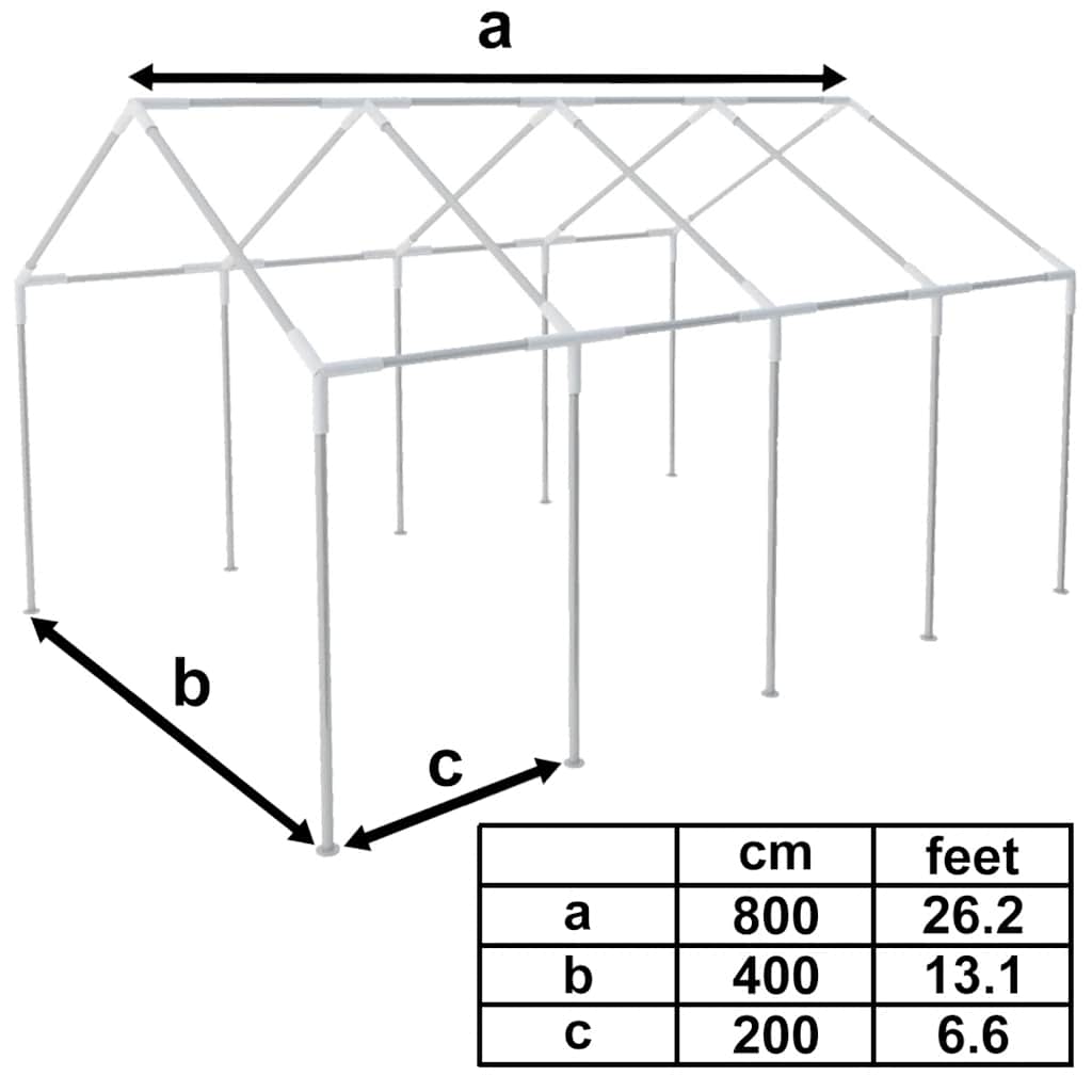 Gazebo da Festa Bianco 8x4 m