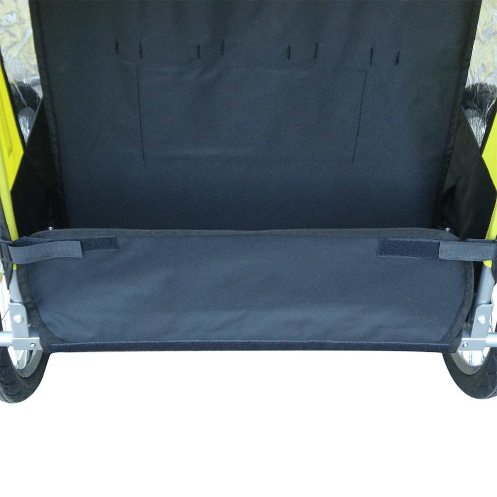Rimorchio da Bici con Connettore Aggiuntivo Giallo 36 kg