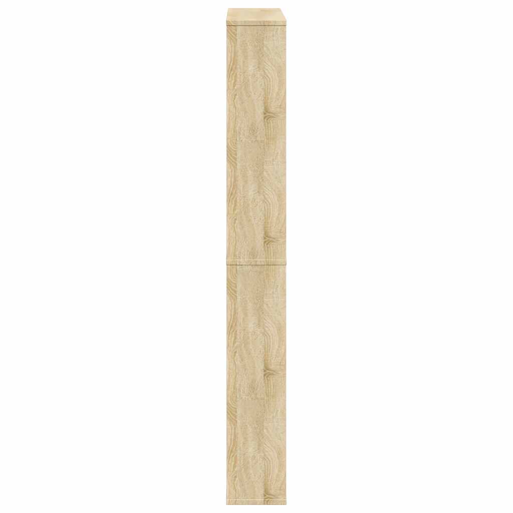 Scarpiera a 4 Strati con Specchio Rovere 63x17x134 cm