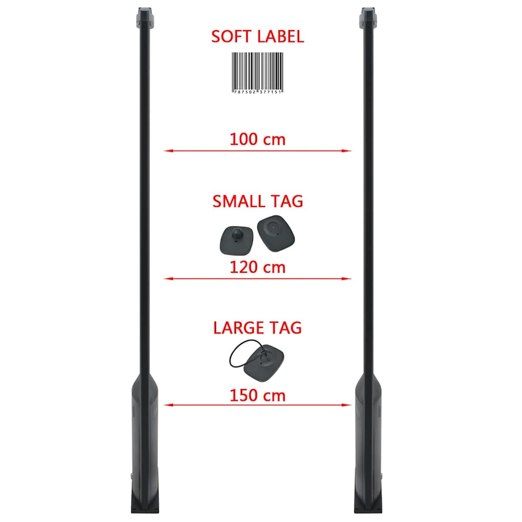 RF Sistema Antitaccheggio 8,2MHz Nero