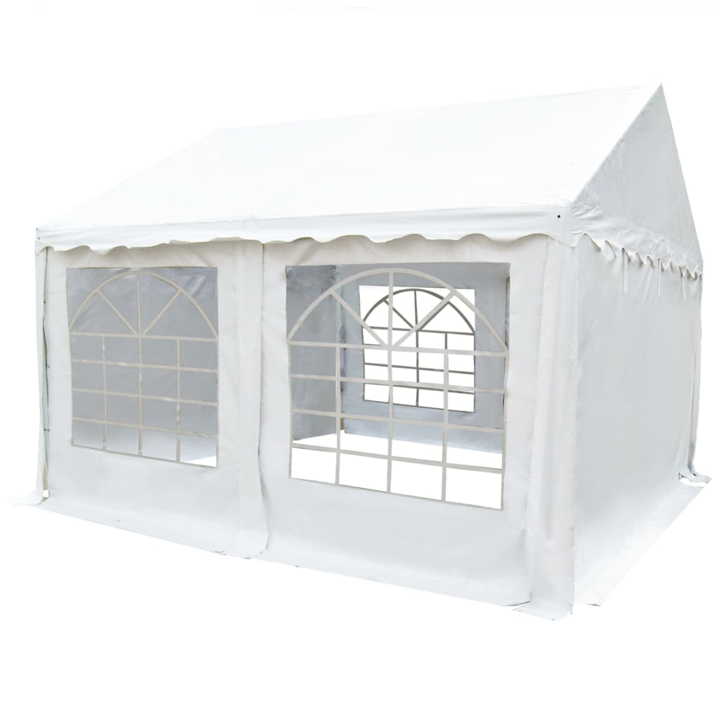 Gazebo da Giardino in PVC 3x4 m Bianco