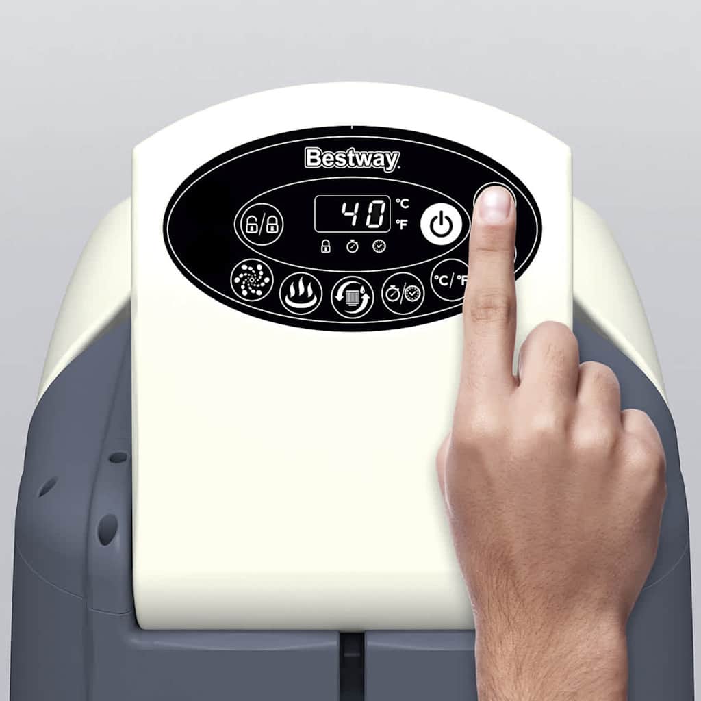 Bestway Lay-Z-Spa Idromassaggio Palm Springs HydroJet con Bordo Vasca
