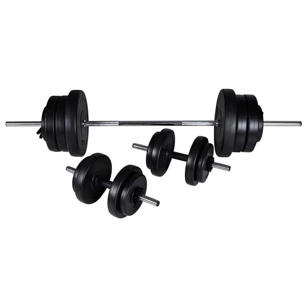 Panca Reclinabile con Bilanciere e Set di Manubri da 60,5 kg