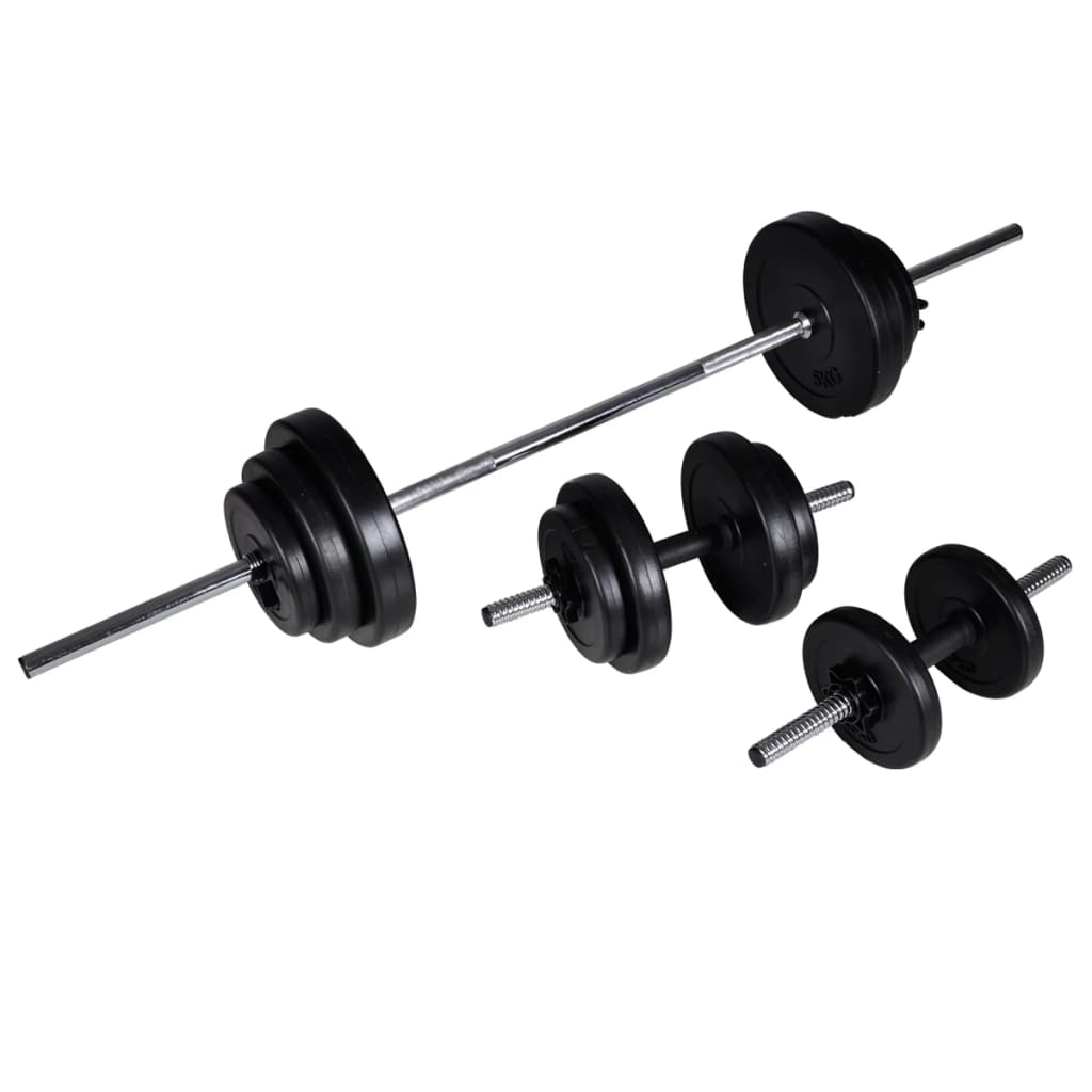 Stazione per Squat con Bilanciere e Set di Manubri da 30,5 kg