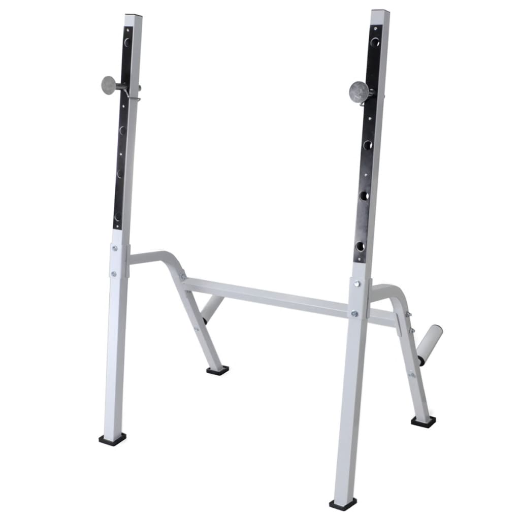 Panca Multifunzione con Bilanciere e Set di Manubri 60,5 kg