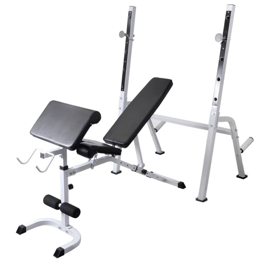 Panca Multifunzione con Rack Bilanciere e Set Manubri 120 kg