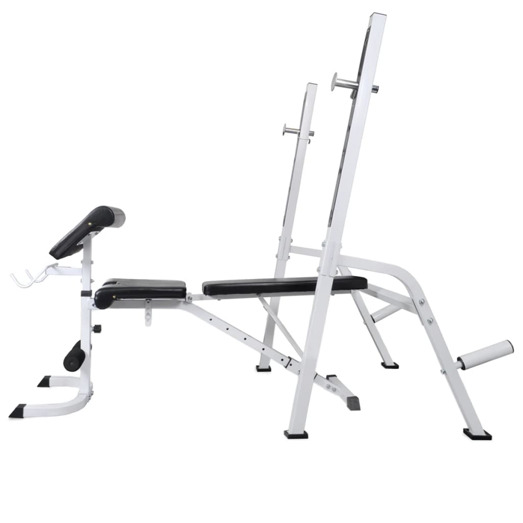 Panca Multifunzione con Rack Bilanciere e Set Manubri 120 kg