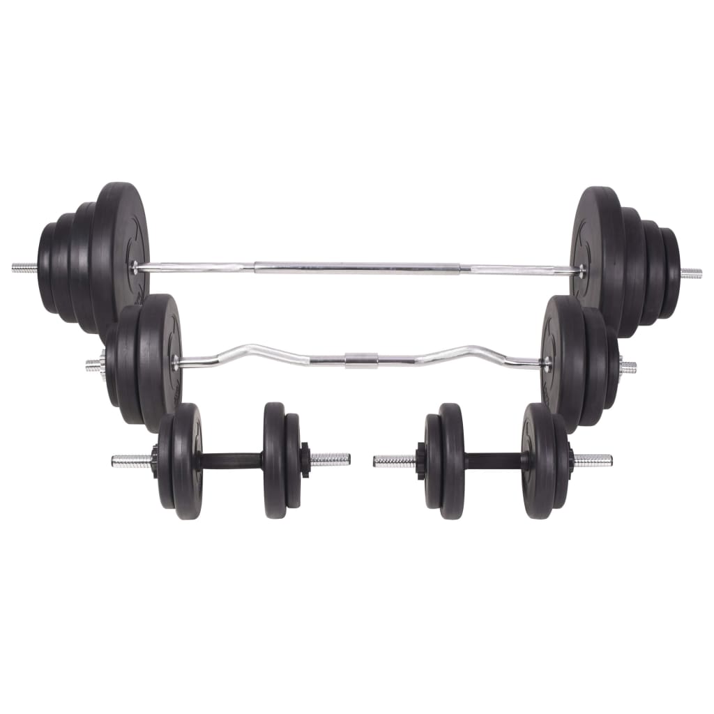 Panca Multifunzione con Bilanciere e Set di Manubri 120 kg