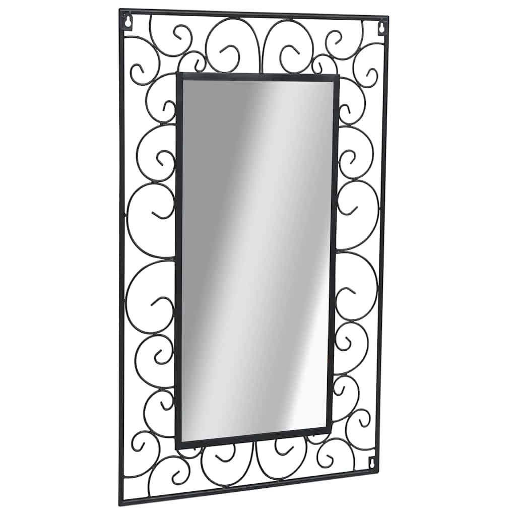 Specchio da Parete per Giardino Rettangolare 50x80 cm Nero
