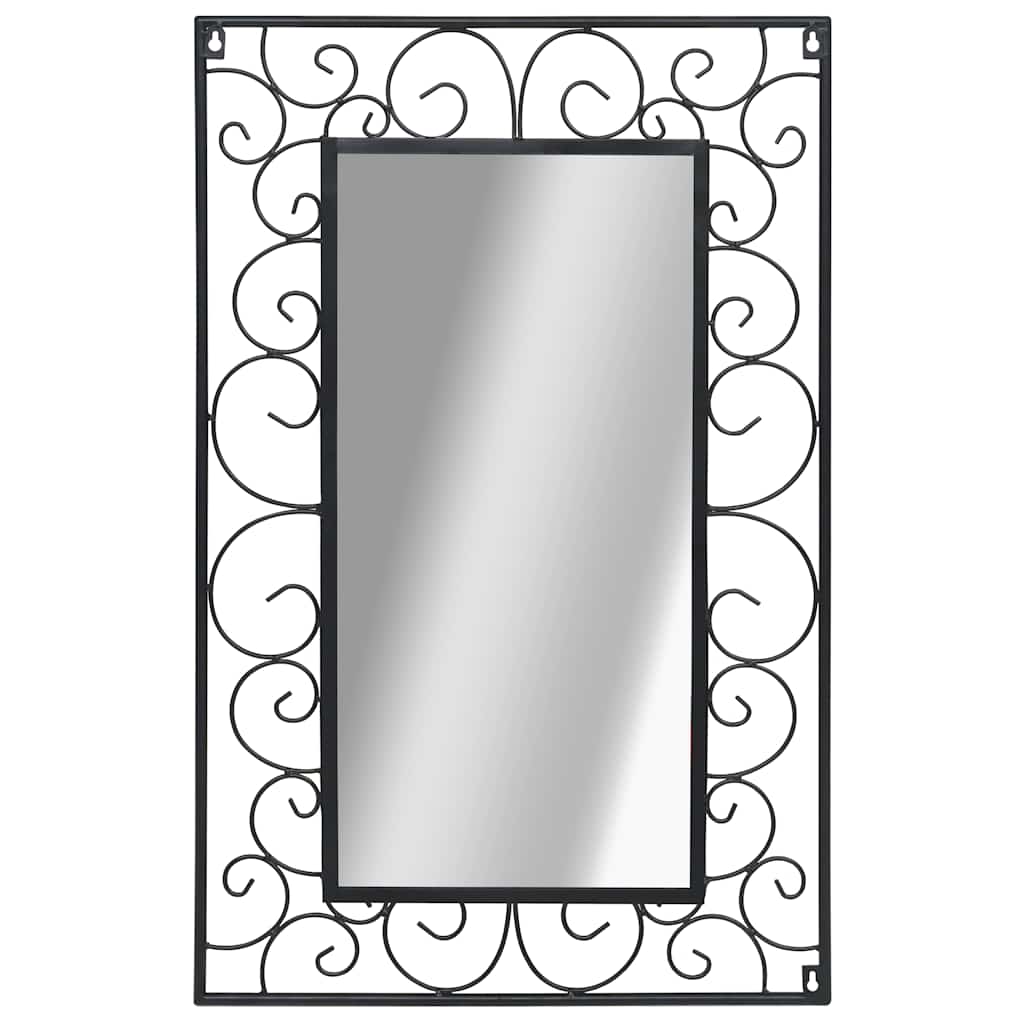 Specchio da Parete per Giardino Rettangolare 50x80 cm Nero