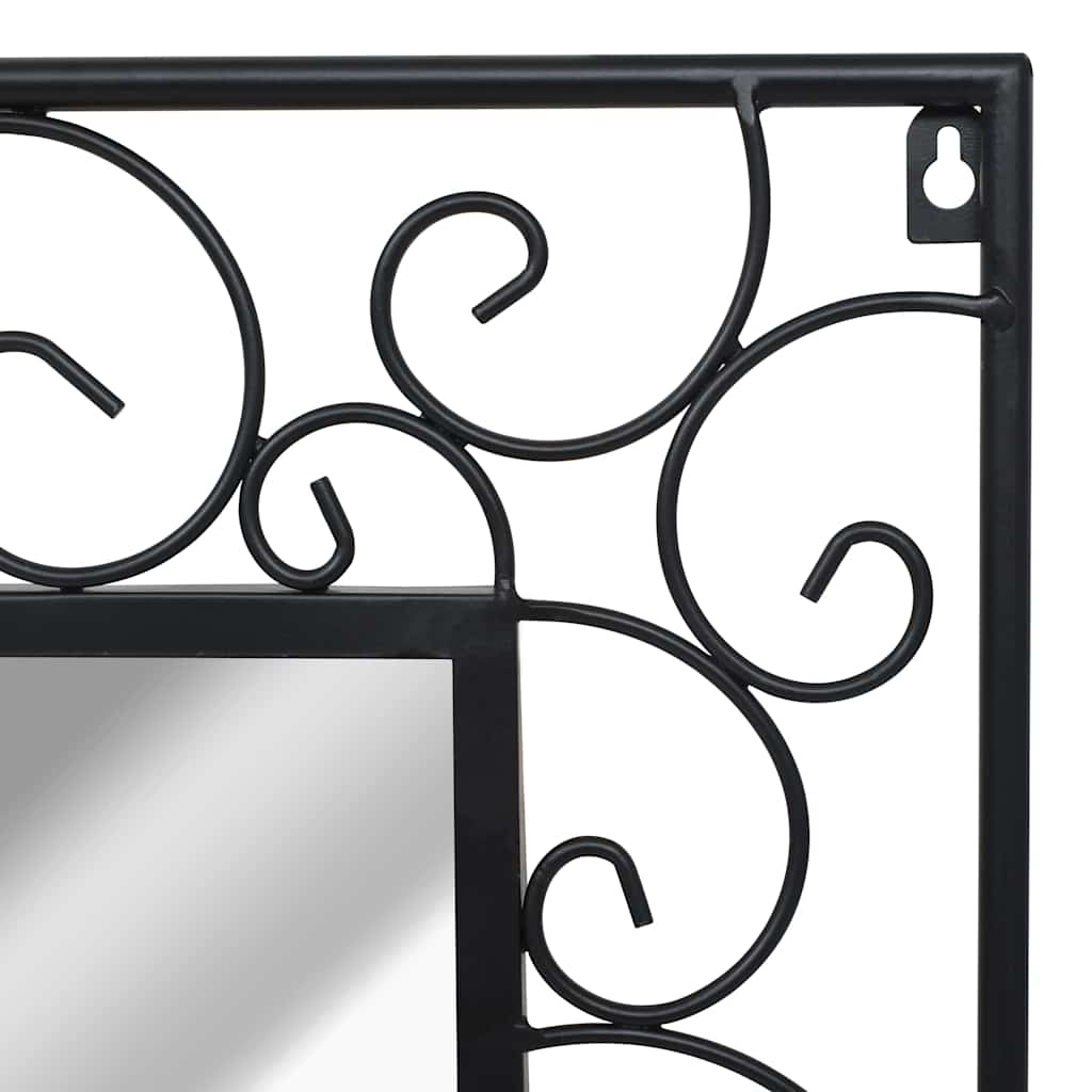 Specchio da Parete per Giardino Rettangolare 50x80 cm Nero