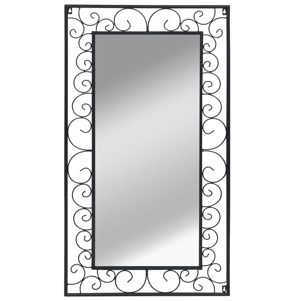 Specchio da Parete per Giardino Rettangolare 60x110 cm Nero