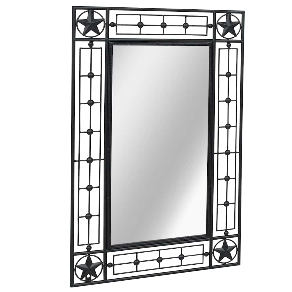 Specchio da Parete per Giardino Rettangolare 50x80 cm Nero