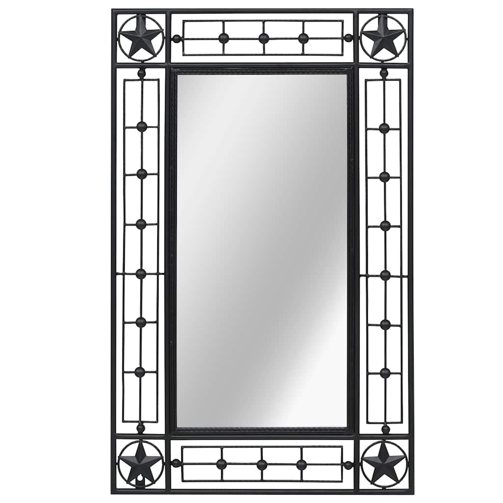 Specchio da Parete per Giardino Rettangolare 50x80 cm Nero