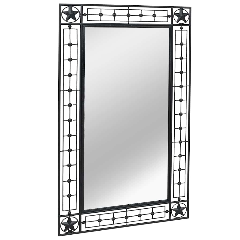 Specchio da Parete per Giardino Rettangolare 60x110 cm Nero