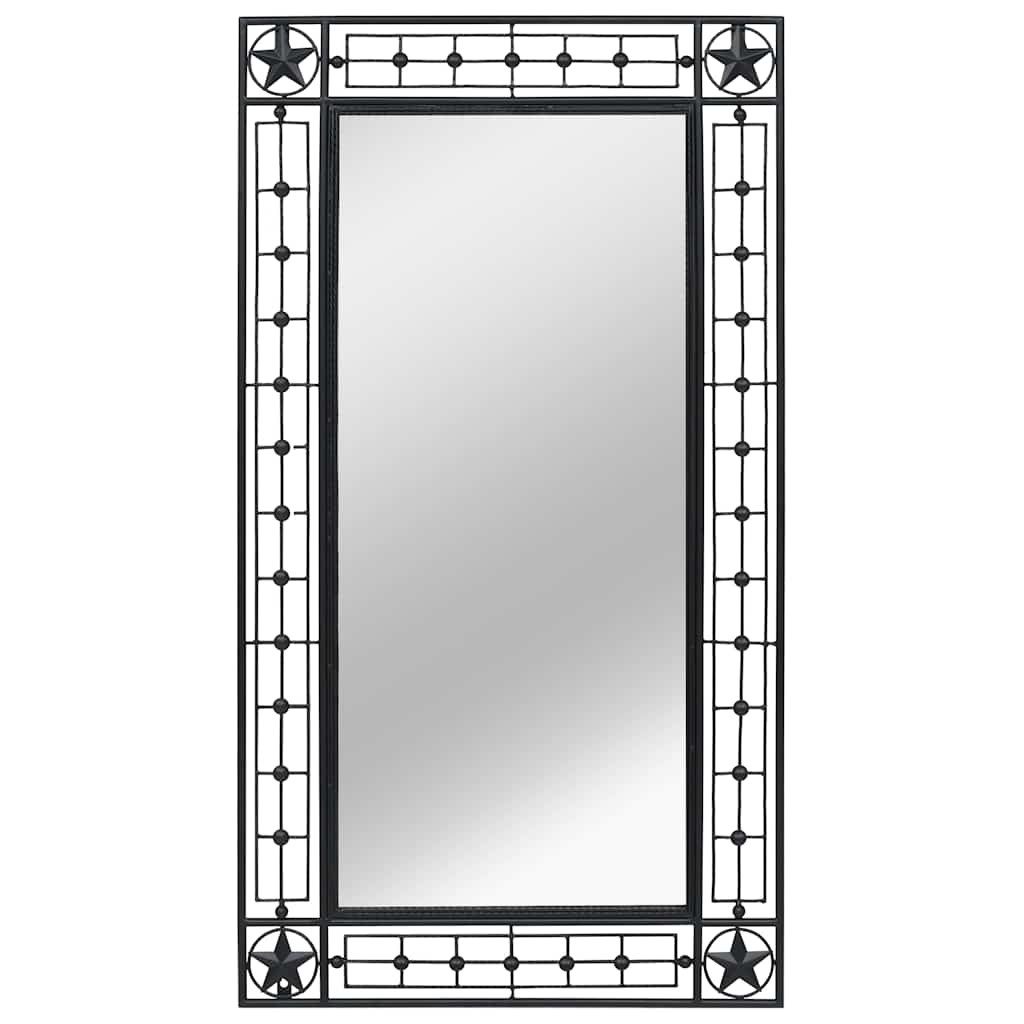 Specchio da Parete per Giardino Rettangolare 60x110 cm Nero