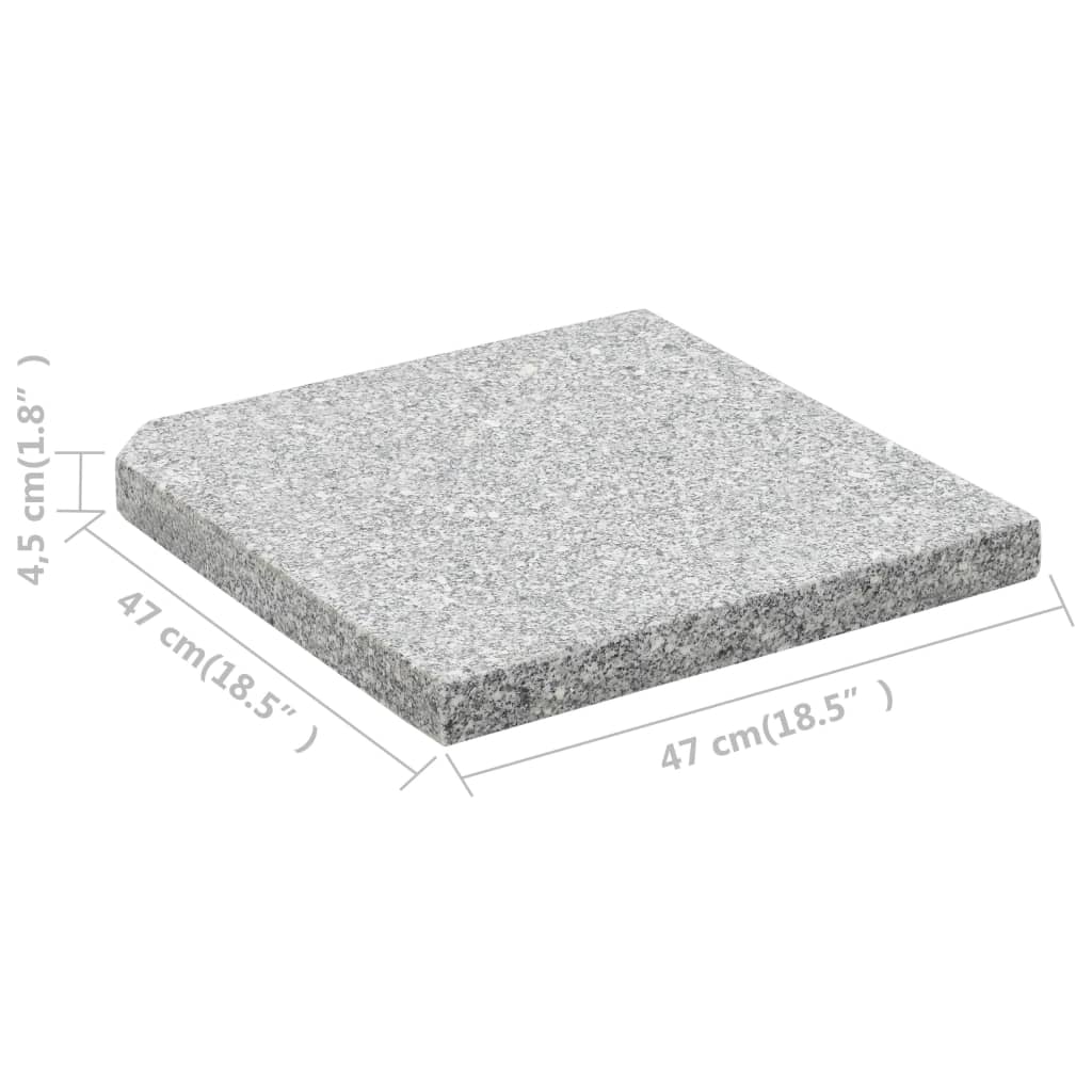 Base per Ombrellone con Marmette Grigio e Nero