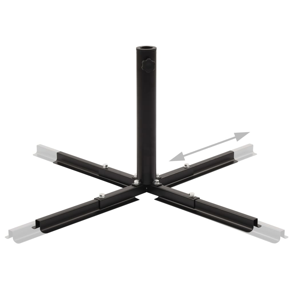 Base per Ombrellone con Marmette Grigio e Nero