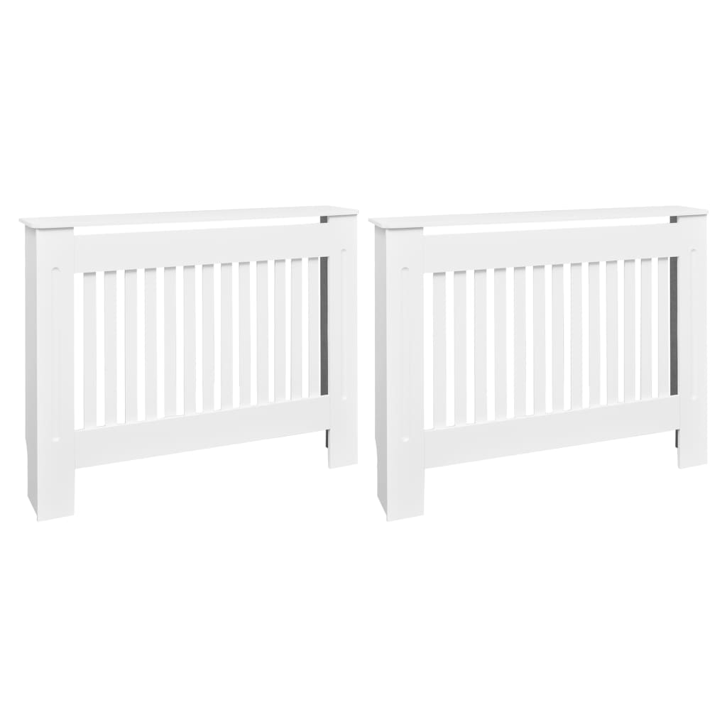 Copritermosifoni 2 pz in Legno Multistrato 112 cm Bianco
