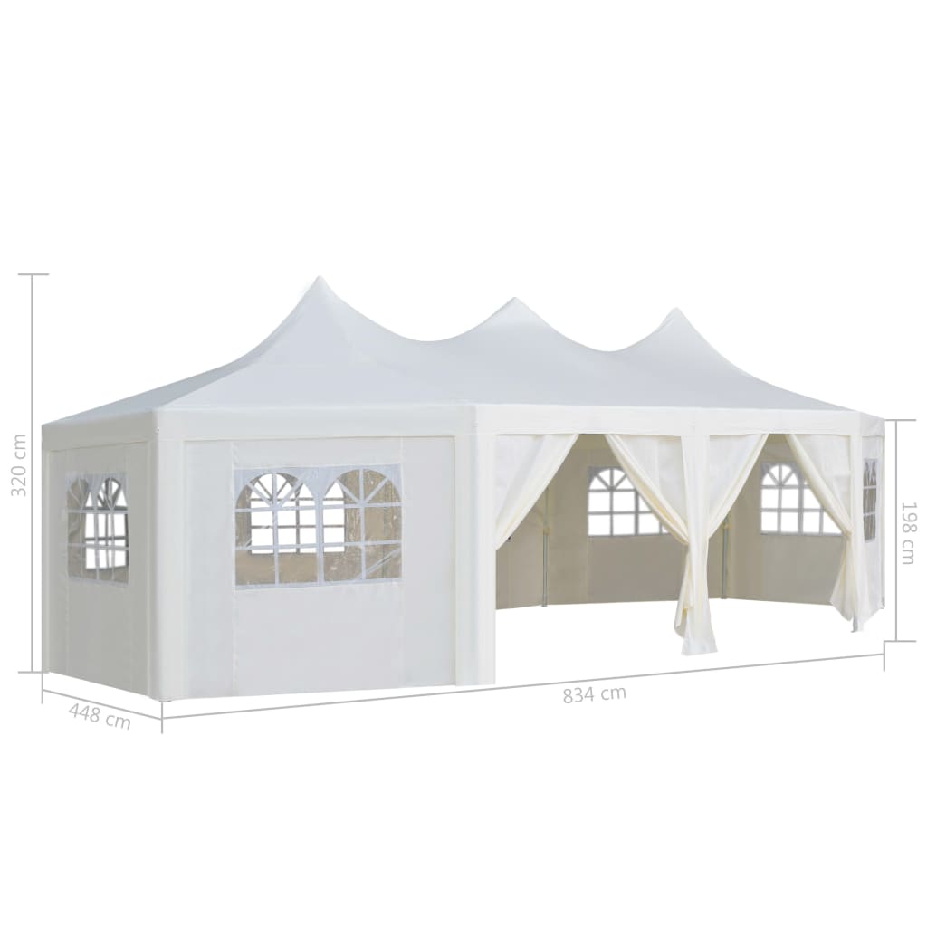 Gazebo 834x448x320 cm Bianco