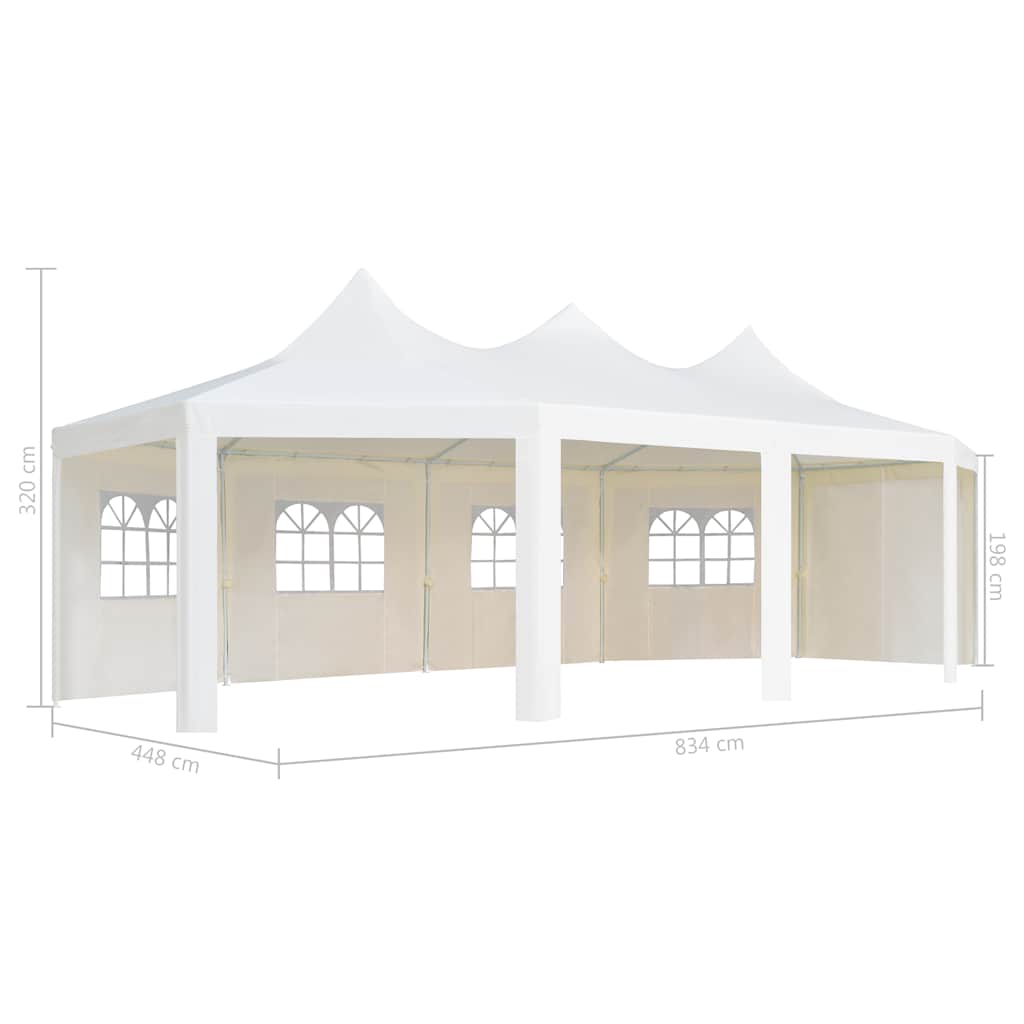 Gazebo 834x448x320 cm Bianco