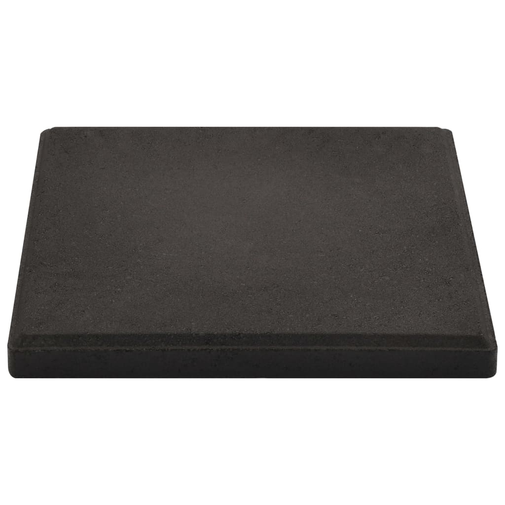 Piastre per Parasole 4 pz in Cemento Quadrate Nere 48 kg