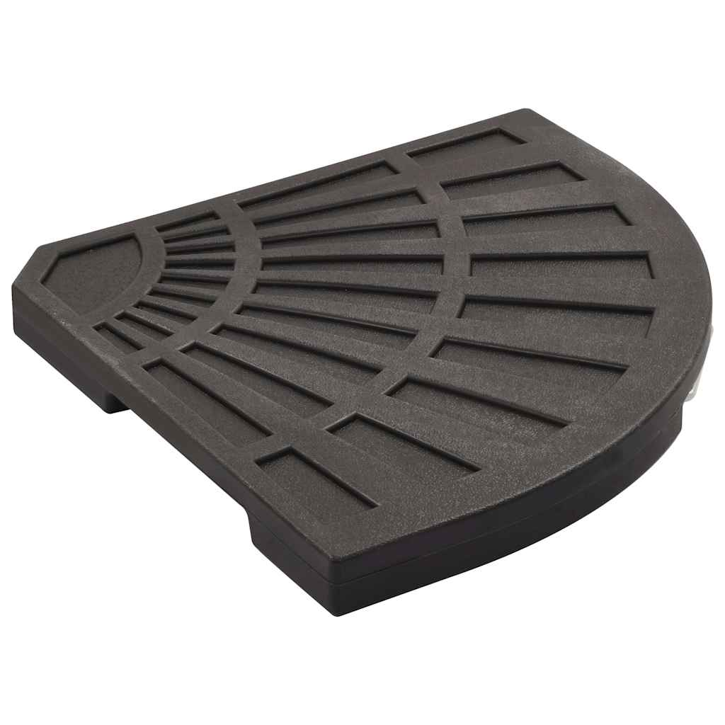 Piastre per Parasole 4 pz a Ventaglio Nere 56 kg