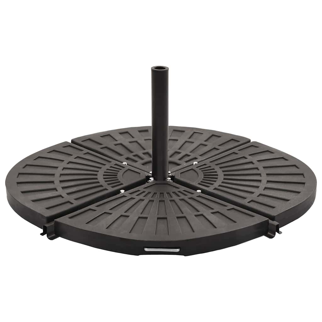 Base per ombrellone 80 kg in cemento nero, 4 pz