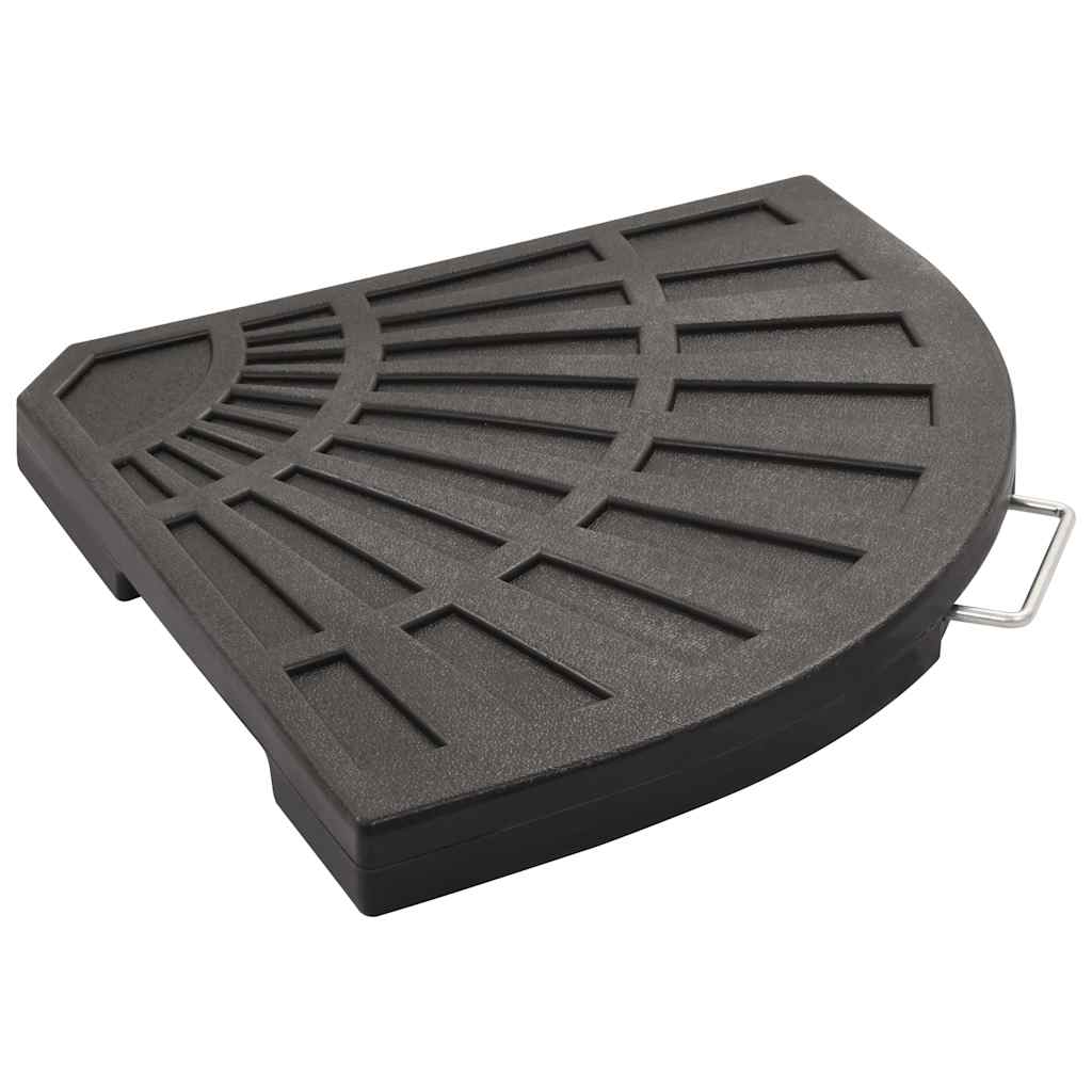 Base per ombrellone 80 kg in cemento nero, 4 pz
