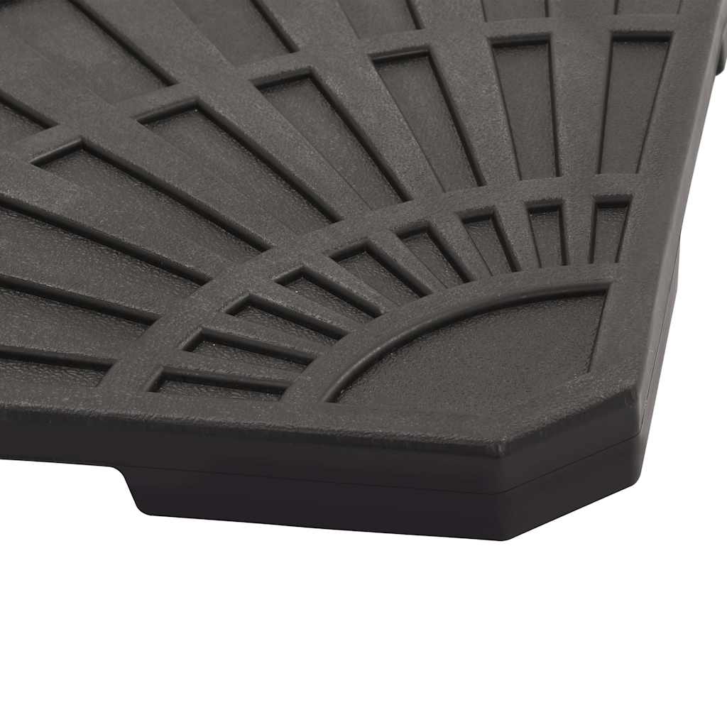 Base per ombrellone 80 kg in cemento nero, 4 pz