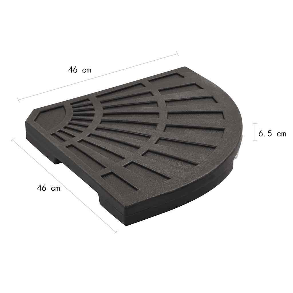 Base per ombrellone 80 kg in cemento nero, 4 pz