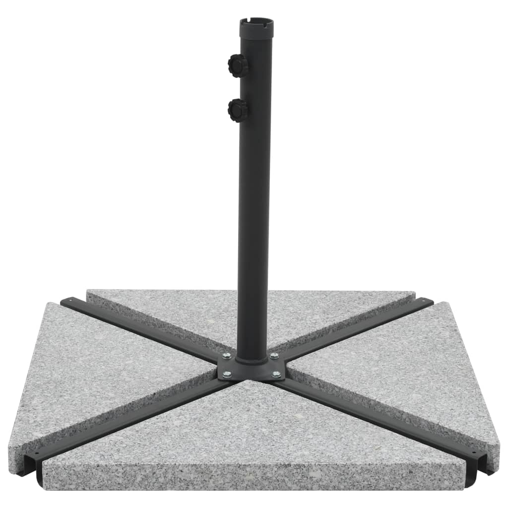 Piastre per Parasole 4 pz in Granito Triangolare 60 kg Grigio