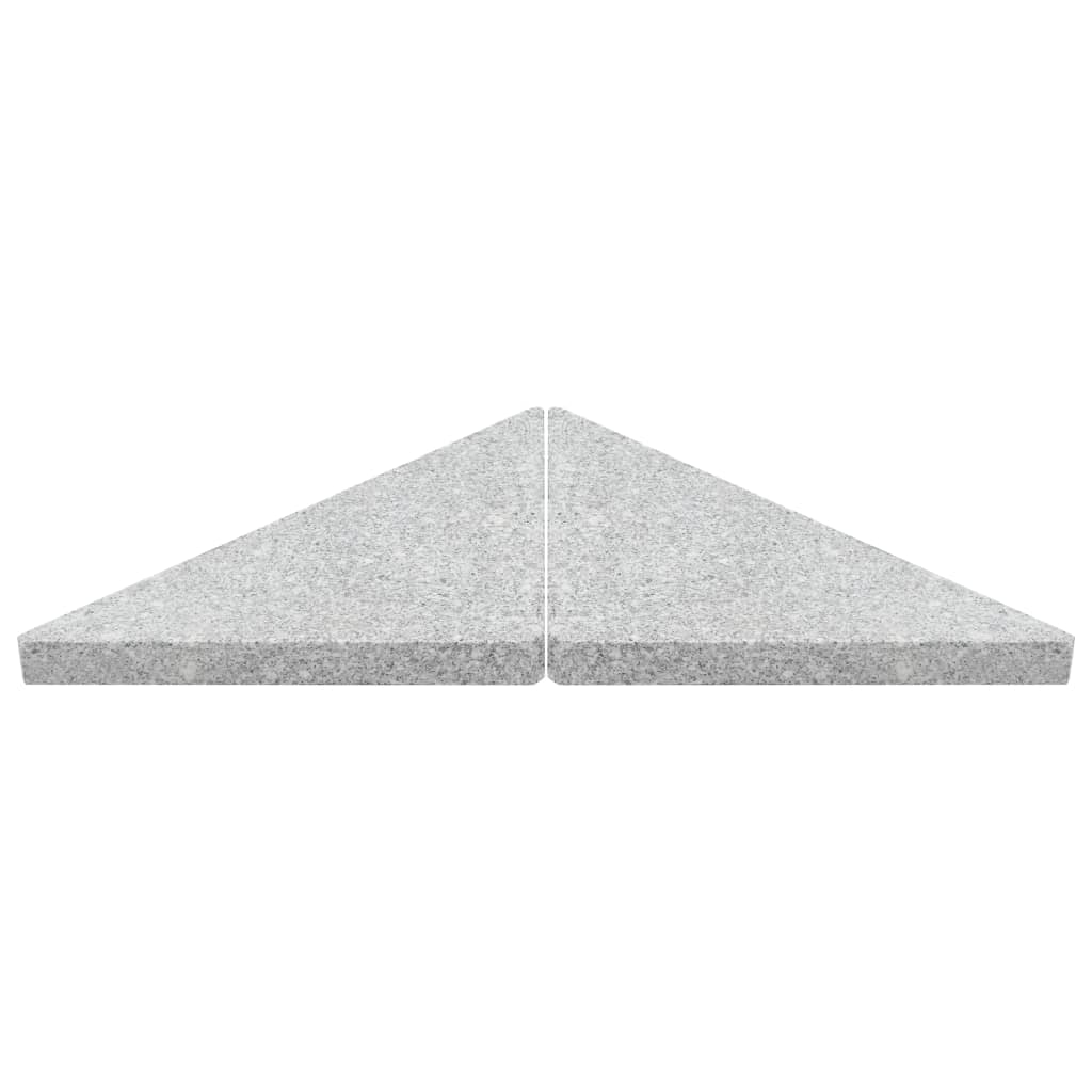 Piastre per Parasole 4 pz in Granito Triangolare 60 kg Grigio