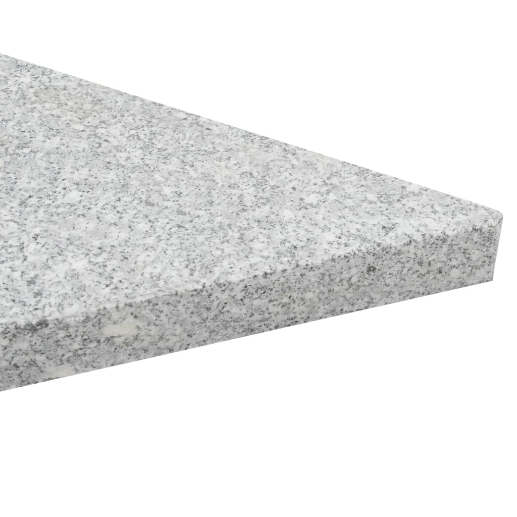 Piastre per Parasole 4 pz in Granito Triangolare 60 kg Grigio