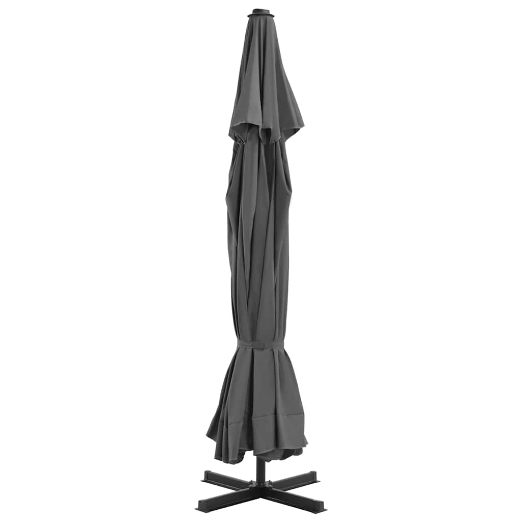 Parasole da Giardino con Base Portatile Antracite