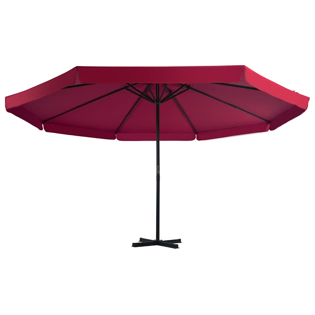 Ombrellone da Giardino con Base Portatile Rosso