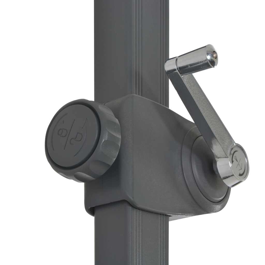 Ombrellone da Giardino con Base Portatile Tortora