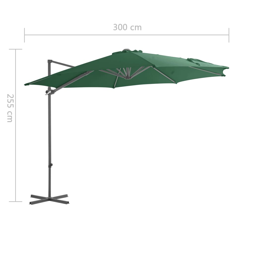Ombrellone da Giardino con Base Portatile Antracite