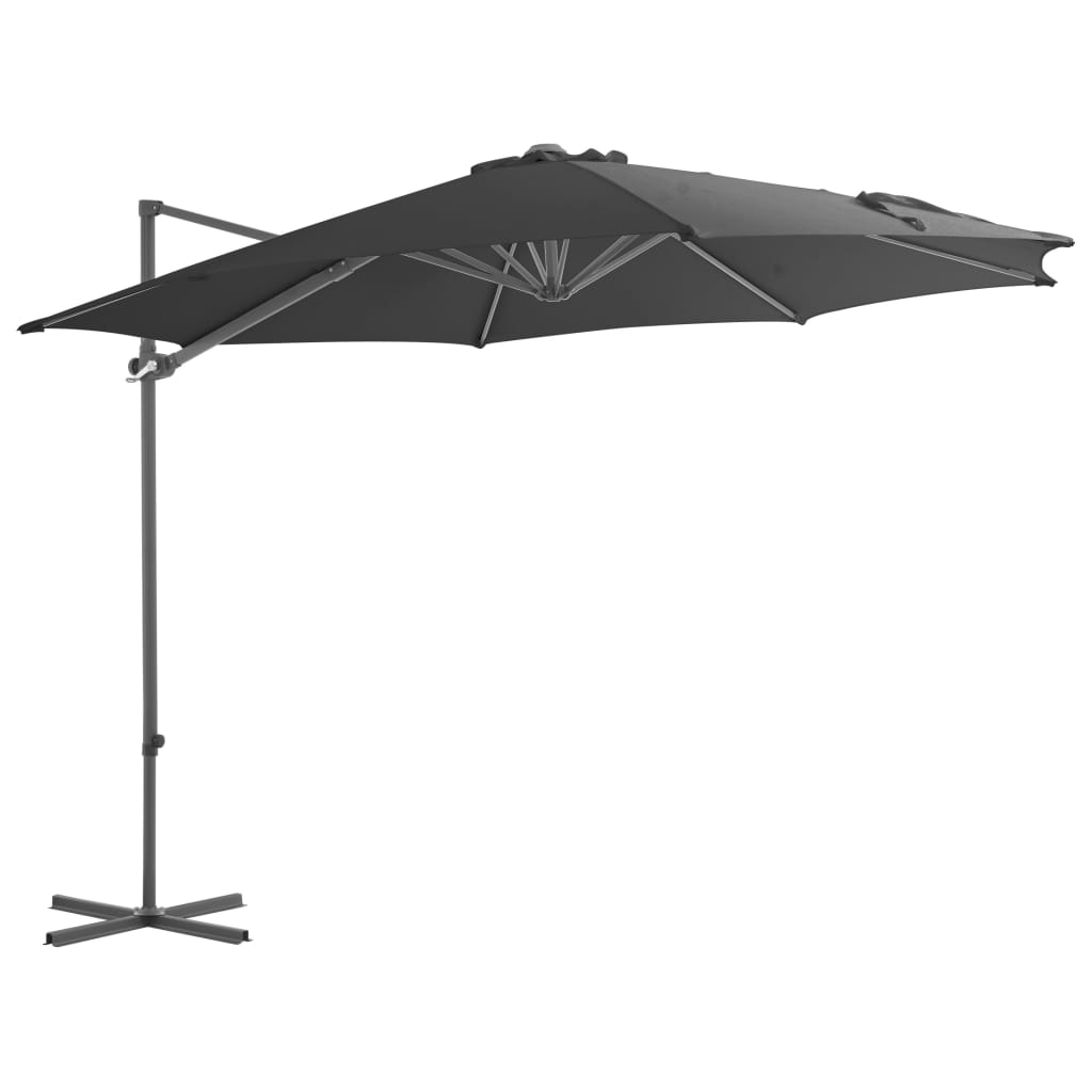 Parasole da Giardino con Base Portatile Antracite
