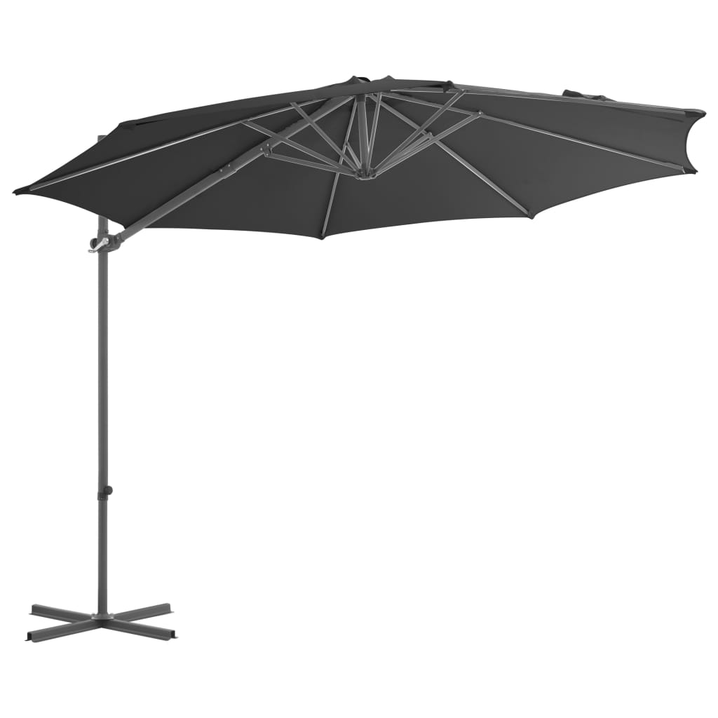 Parasole da Giardino con Base Portatile Antracite