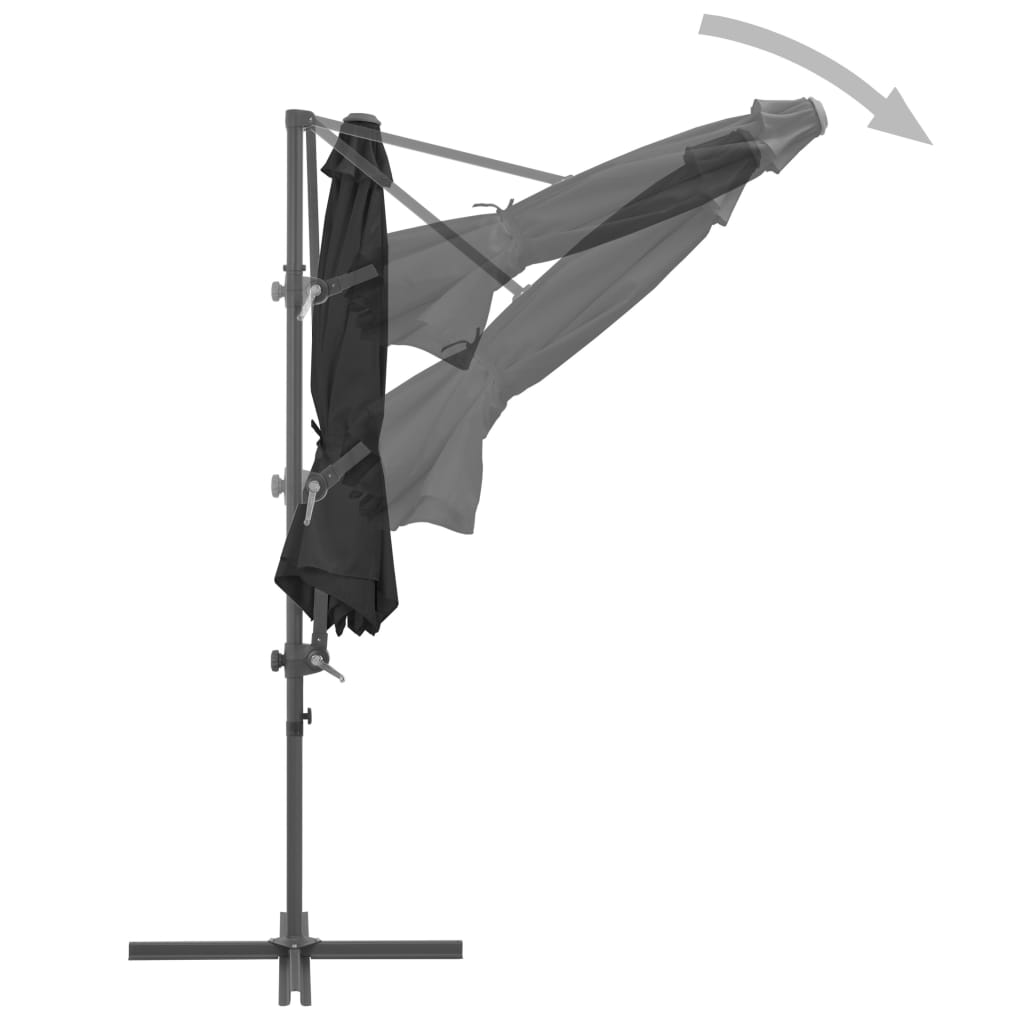 Parasole da Giardino con Base Portatile Antracite