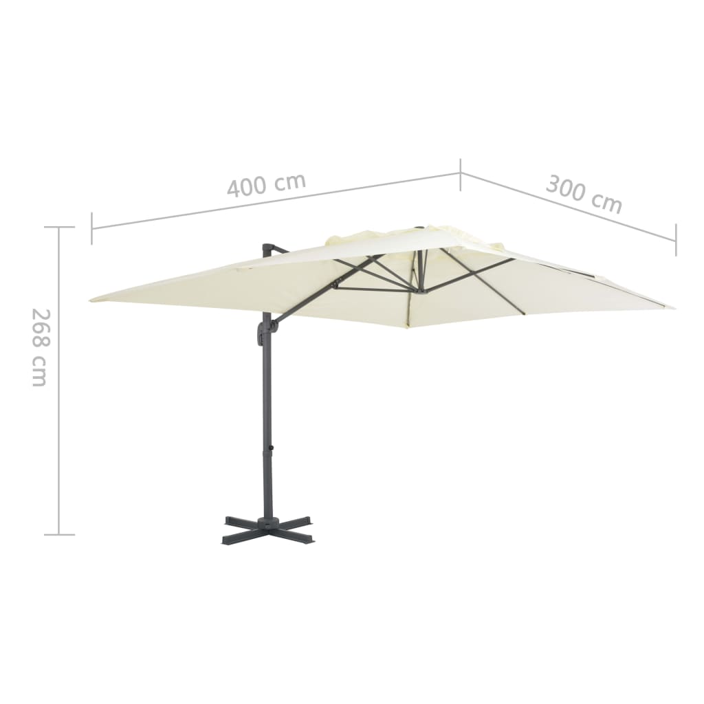 Ombrellone da Giardino con Base Portatile Sabbia