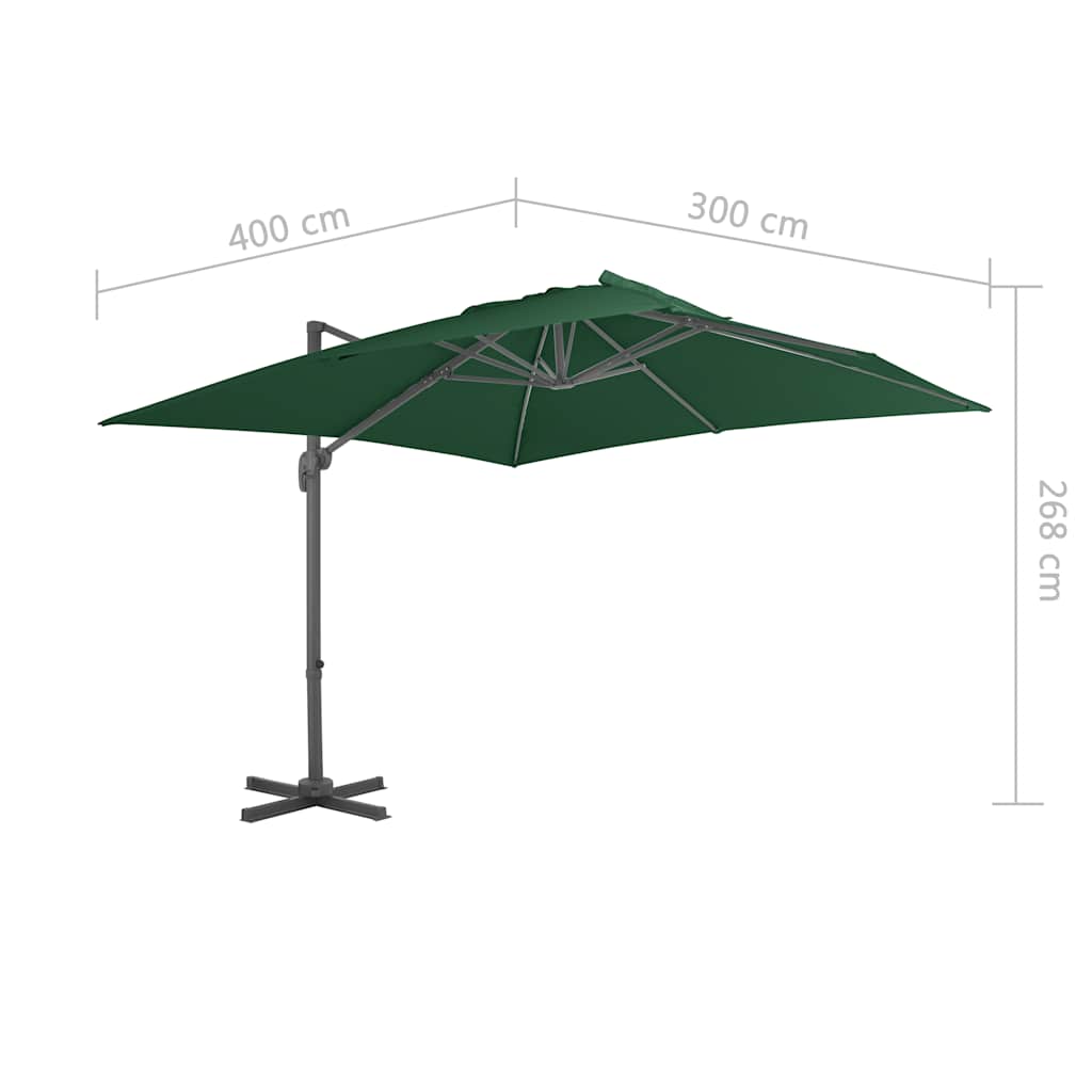 Ombrellone da Giardino con Base Portatile Antracite