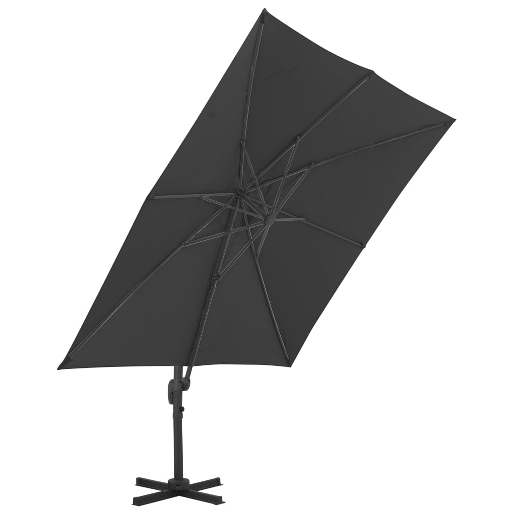 Parasole da Giardino con Base Portatile Antracite