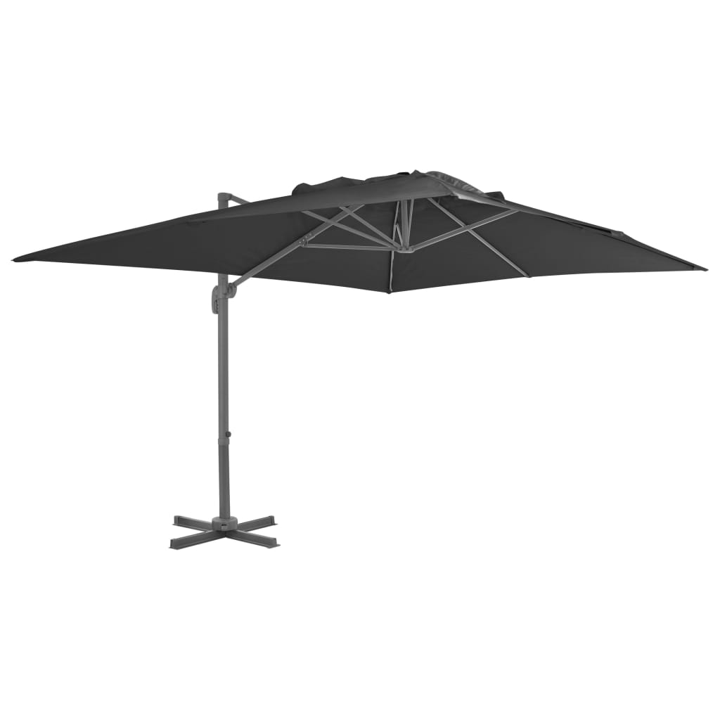 Parasole da Giardino con Base Portatile Antracite