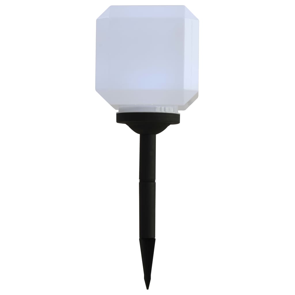 Lampade Solari da Esterni a LED 6 pz Cubiche 20 cm Bianco