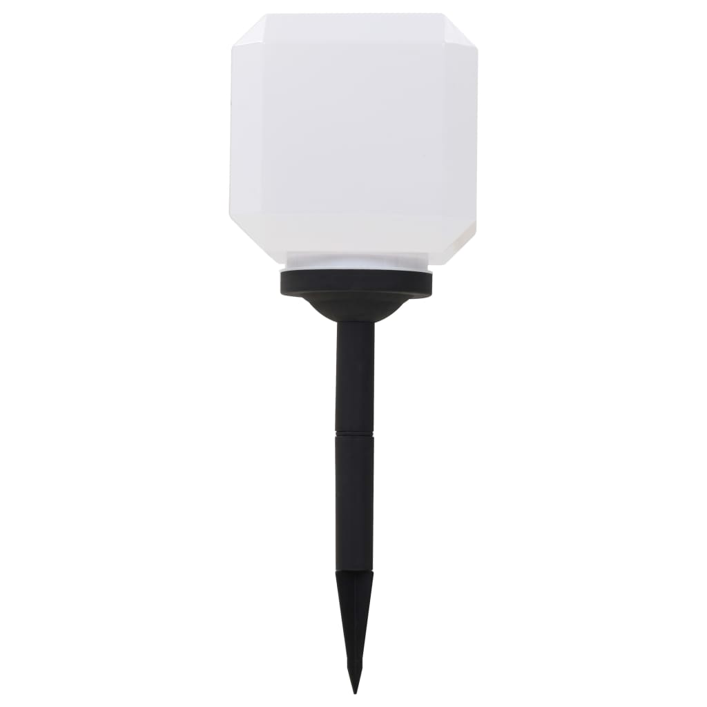 Lampade Solari da Esterni a LED 6 pz Cubiche 20 cm Bianco