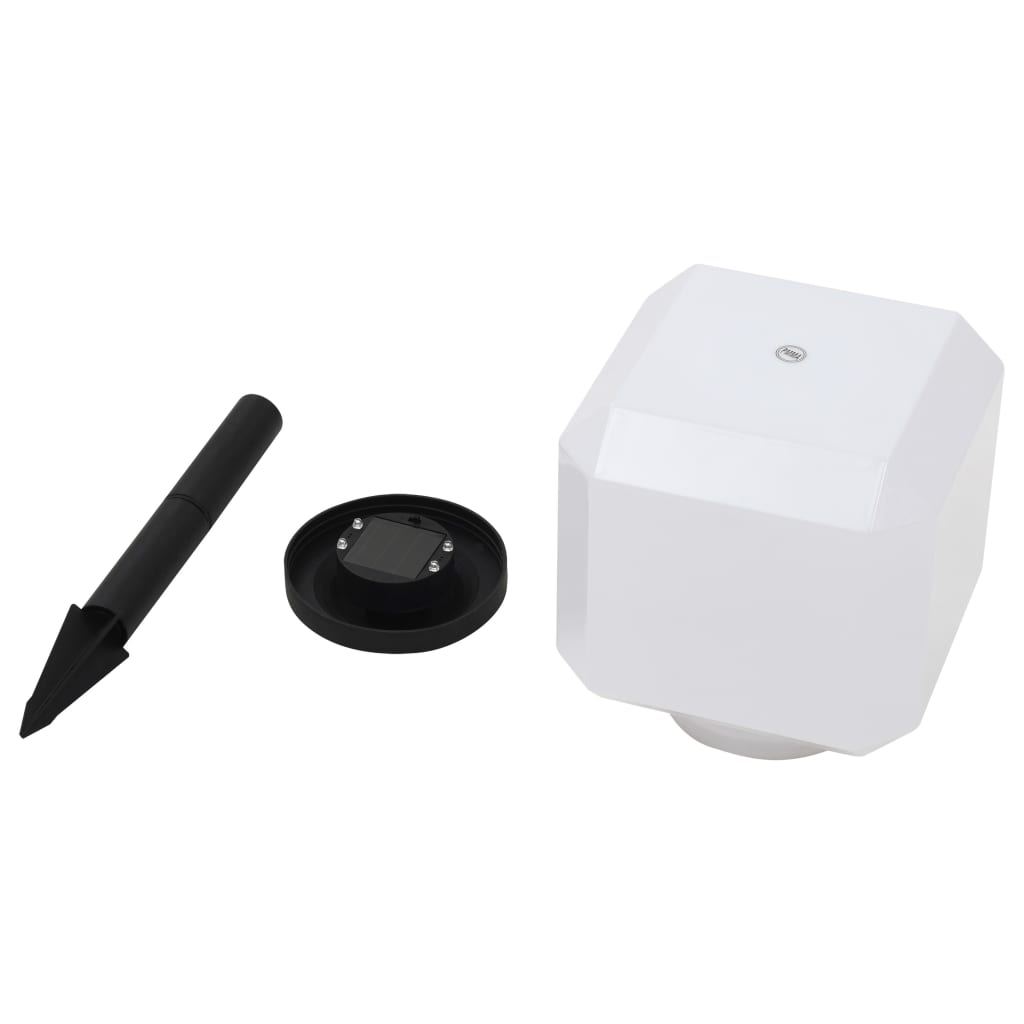 Lampade Solari da Esterni a LED 6 pz Cubiche 20 cm Bianco