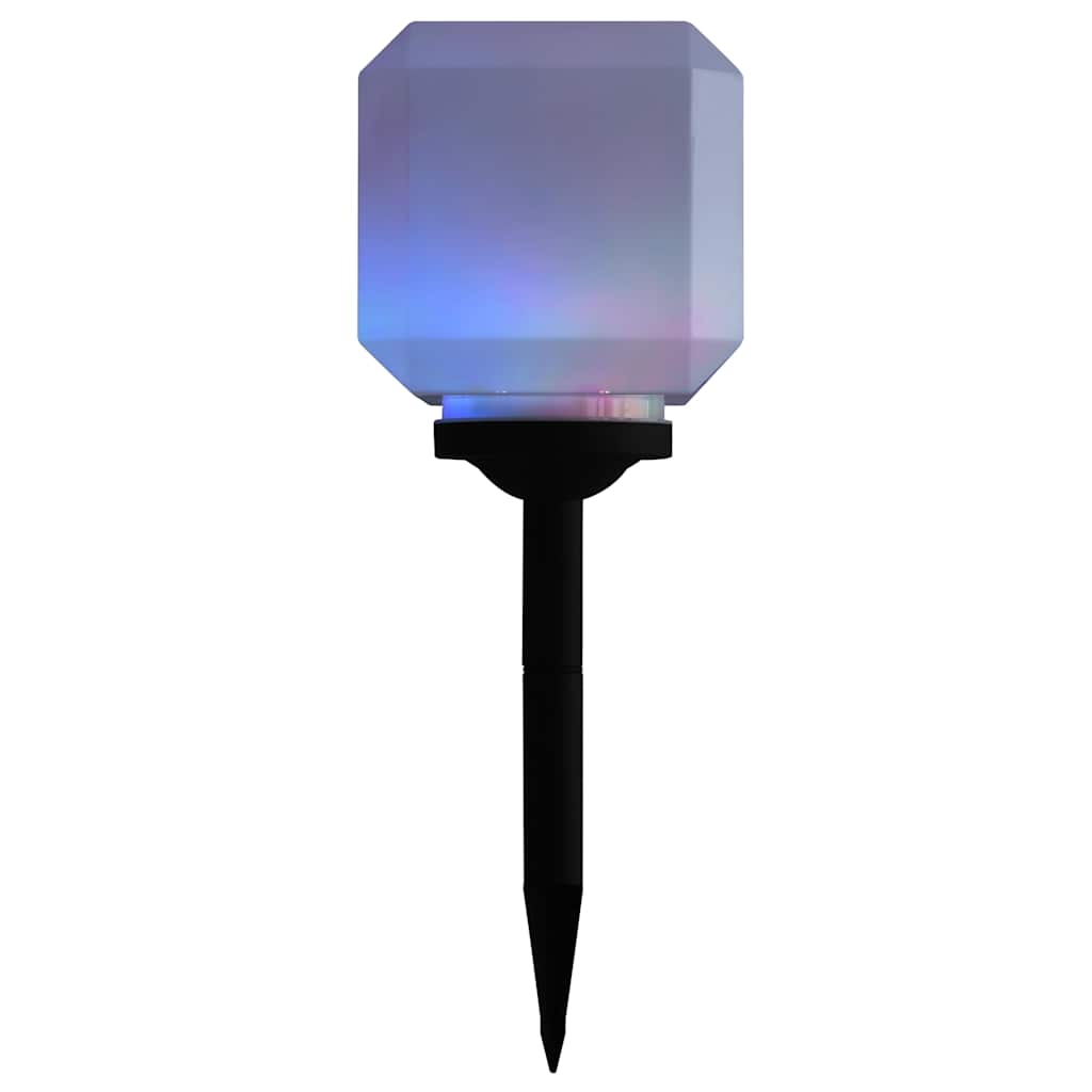Lampade Solari da Esterni a LED 6 pz Cubiche 20 cm RGB